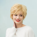 Women's Ladies Hair Wig Stylish Short Fluffy Curly Blonde Lady Full Wig New