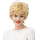 Women's Ladies Hair Wig Stylish Short Fluffy Curly Blonde Lady Full Wig New