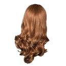 Fashion 22'' Women Girl Long Wave Curly Side Bangs Fringe Human Hair Wigs + Net Cap Cosplay Party Fancy Dress