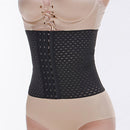 Women Girls Ladies Breathable Elastic Waist Cincher Corset Body Shaper With 3 Row Hooks L Black
