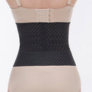 Women Girls Ladies Breathable Elastic Waist Cincher Corset Body Shaper With 3 Row Hooks L Black