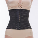 Women Girls Ladies Breathable Elastic Waist Cincher Corset Body Shaper With 3 Row Hooks L Black