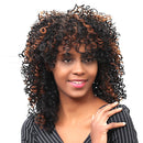 17inch Short Fashion Woman Fluffy Shaggy Afro Curly Hair Wigs Synthetic Fiber Wig Shaggy Multi Color