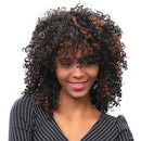 17inch Short Fashion Woman Fluffy Shaggy Afro Curly Hair Wigs Synthetic Fiber Wig Shaggy Multi Color
