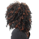 17inch Short Fashion Woman Fluffy Shaggy Afro Curly Hair Wigs Synthetic Fiber Wig Shaggy Multi Color