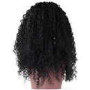 Women's Long Afro Kinky Curly Lace Front Wigs Thick Density Synthetic Hair Heat Resistant Full Head Wig Black 26inch