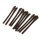 10x Expandable Silicone Eyeglasses End Tips Ear Sock Tubes Replacement Brown