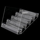 Premium Quality Clear Acrylic 5 Step Nail Polish Organizer Table Desk Display Holder for 25 Bottles