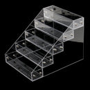 Premium Quality Clear Acrylic 5 Step Nail Polish Organizer Table Desk Display Holder for 25 Bottles