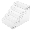 Premium Quality Clear Acrylic 5 Step Nail Polish Organizer Table Desk Display Holder for 25 Bottles