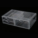 Large Clear Acrylic Makeup Case Cosmetic Organizer 3 Drawers Polish Varnish Lipstick Storage Jewelry Display Box