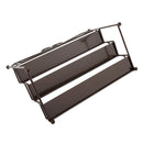 Home Shop Use Women Perfume Lipsticks Nail Polish Storage 3 Tiers Metal Nail Polish Display Wall Rack Organizer Holds 24 Bottles Brown