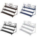 Home Shop Use Women Perfume Lipsticks Nail Polish Storage 3 Tiers Metal Nail Polish Display Wall Rack Organizer Holds 24 Bottles Brown