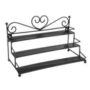 Home Shop Use Women Perfume Lipsticks Nail Polish Storage 3 Tiers Metal Nail Polish Display Wall Rack Organizer Holds 24 Bottles Black
