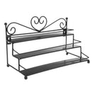 Home Shop Use Women Perfume Lipsticks Nail Polish Storage 3 Tiers Metal Nail Polish Display Wall Rack Organizer Holds 24 Bottles Black