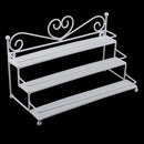 Home Shop Use Women Perfume Lipsticks Nail Polish Storage 3 Tiers Metal Nail Polish Display Wall Rack Organizer Holds 24 Bottles White