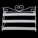 Home Shop Use Women Perfume Lipsticks Nail Polish Storage 3 Tiers Metal Nail Polish Display Wall Rack Organizer Holds 24 Bottles White