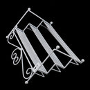 Home Shop Use Women Perfume Lipsticks Nail Polish Storage 3 Tiers Metal Nail Polish Display Wall Rack Organizer Holds 24 Bottles White