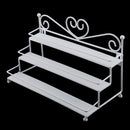 Home Shop Use Women Perfume Lipsticks Nail Polish Storage 3 Tiers Metal Nail Polish Display Wall Rack Organizer Holds 24 Bottles White