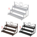 Women Perfume Lipsticks Nail Polish Storage 3 Tiers Metal Nail Polish Display Wall Rack Organizer Holds 36 Bottles White
