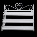 Women Perfume Lipsticks Nail Polish Storage 3 Tiers Metal Nail Polish Display Wall Rack Organizer Holds 36 Bottles White