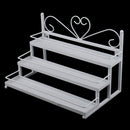 Women Perfume Lipsticks Nail Polish Storage 3 Tiers Metal Nail Polish Display Wall Rack Organizer Holds 36 Bottles White