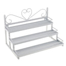 Women Perfume Lipsticks Nail Polish Storage 3 Tiers Metal Nail Polish Display Wall Rack Organizer Holds 36 Bottles White