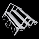 Women Perfume Lipsticks Nail Polish Storage 3 Tiers Metal Nail Polish Display Wall Rack Organizer Holds 36 Bottles White