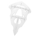 Reusable Plastic Face Eyebrow Measuring Shaper Ruler Lip Tattoo Stencil Measure Permanent Makeup Tool