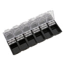 12 Compartments Black Transparent Nail Art Tips Rhinestone Empty Storage Box Case Jewelry Ear Ring Container with Clear Lid