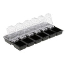 12 Compartments Black Transparent Nail Art Tips Rhinestone Empty Storage Box Case Jewelry Ear Ring Container with Clear Lid