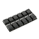 12 Compartments Black Transparent Nail Art Tips Rhinestone Empty Storage Box Case Jewelry Ear Ring Container with Clear Lid
