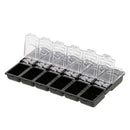 12 Compartments Black Transparent Nail Art Tips Rhinestone Empty Storage Box Case Jewelry Ear Ring Container with Clear Lid