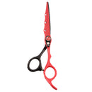 7.9 Inch Hair Cutting Styling Trimming Scissors Barber Shears for Hair Stylists Red & Black Stainless Steel Ultra-Sharp