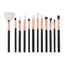 12 piece Makeup Brushes Foundation Eyeshadow Eyebrows Facial Eye Lip Blending Brush Kabuki Tool