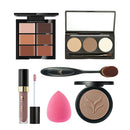 6 Pcs Essential Long Lasting Make Up Set Concealer + Lip Gloss+ Eyebrow Powder+ Make Up Brush+Pressed Powder+Sponge Puff Kit