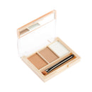 12 colors EyeShadow Palette Eyebrow Powder Set with Waterproof Long Lasting Eyeliner Pen Black Brown Gel Black Mascara