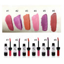 New 6 Colors/Set Velvet Waterproof Liquid Lip Gloss Matte Long Lasting Lipstick Lip Tint Beauty Red Wine Bottle Design