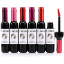 New 6 Colors/Set Velvet Waterproof Liquid Lip Gloss Matte Long Lasting Lipstick Lip Tint Beauty Red Wine Bottle Design