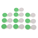 Set Of 10PCS Compact Portable Contact Lens Case Storage Box Organizer Travel Accessory Green Non-Transparent