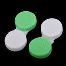 Set Of 10PCS Compact Portable Contact Lens Case Storage Box Organizer Travel Accessory Green Non-Transparent