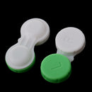 Set Of 10PCS Compact Portable Contact Lens Case Storage Box Organizer Travel Accessory Green Non-Transparent