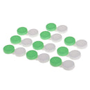 Set Of 10PCS Compact Portable Contact Lens Case Storage Box Organizer Travel Accessory Green Non-Transparent