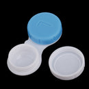 Set Of 10PCS Compact Portable Contact Lens Case Storage Box Organizer Travel Accessory Blue Non-Transparent