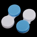 Set Of 10PCS Compact Portable Contact Lens Case Storage Box Organizer Travel Accessory Blue Non-Transparent
