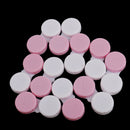 Set Of 10PCS Compact Portable Contact Lens Case Storage Box Organizer Travel Accessory Pink Non-Transparent