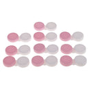 Set Of 10PCS Compact Portable Contact Lens Case Storage Box Organizer Travel Accessory Pink Non-Transparent