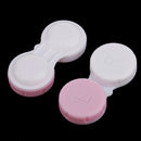 Set Of 10PCS Compact Portable Contact Lens Case Storage Box Organizer Travel Accessory Pink Non-Transparent