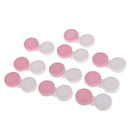 Set Of 10PCS Compact Portable Contact Lens Case Storage Box Organizer Travel Accessory Pink Non-Transparent