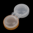 Set Of 10PCS Compact Portable Contact Lens Case Storage Box Organizer Travel Accessory Orange Non-Transparent